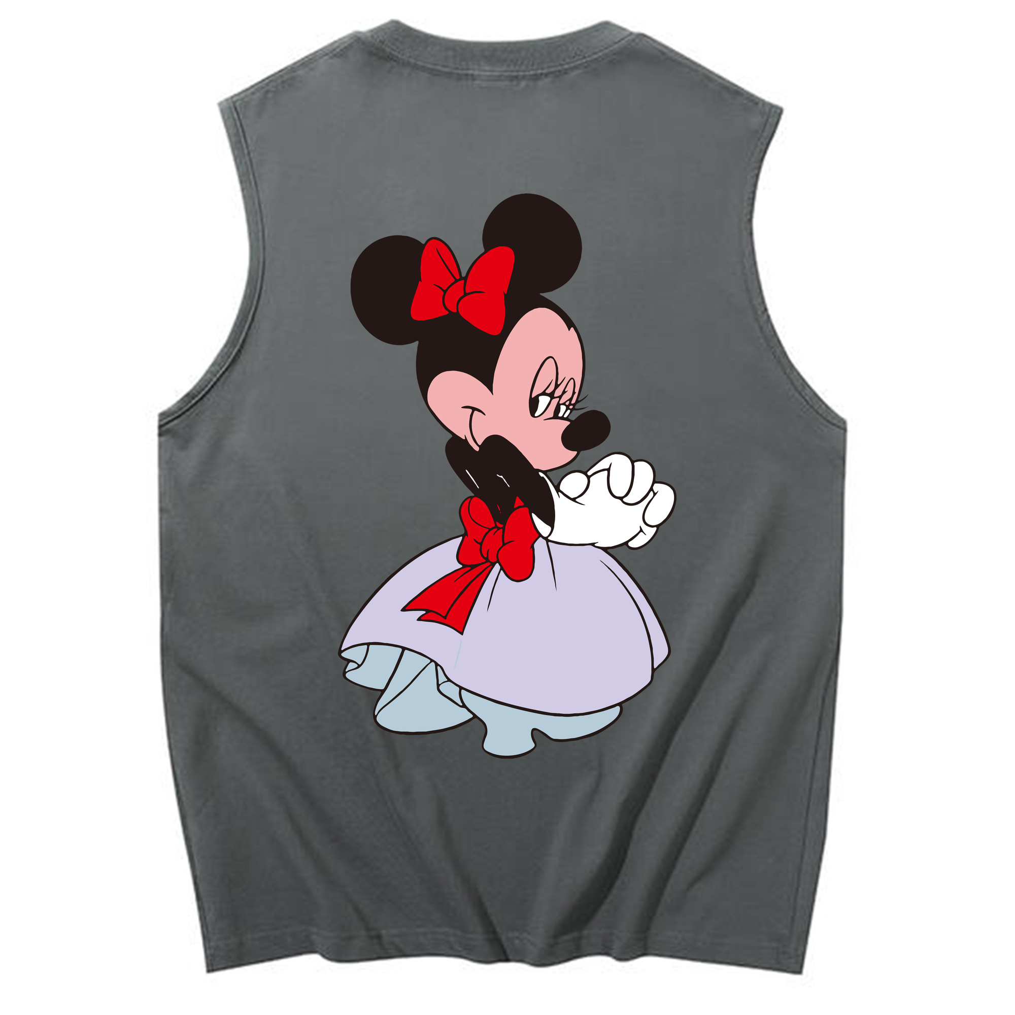 ミッキーマウス Mickey Mouse コットン100％タンクトップ（背面プリント）